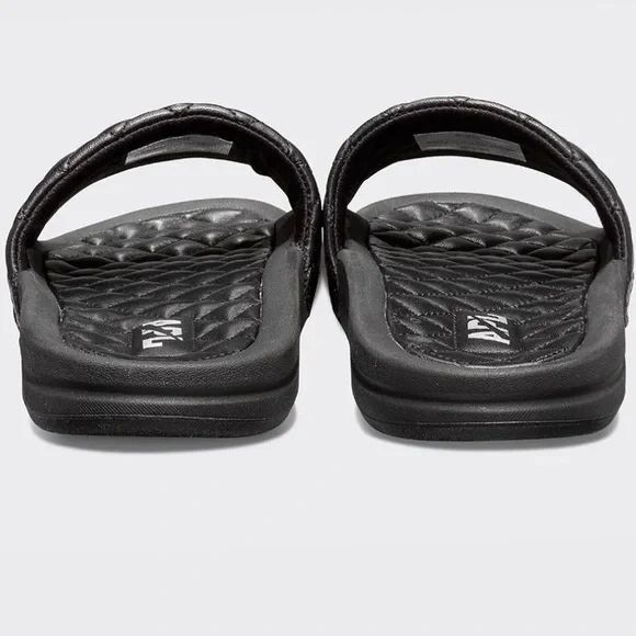 APL Lusso Black Nappa Quilted Leather Slides - Picture 3 of 13